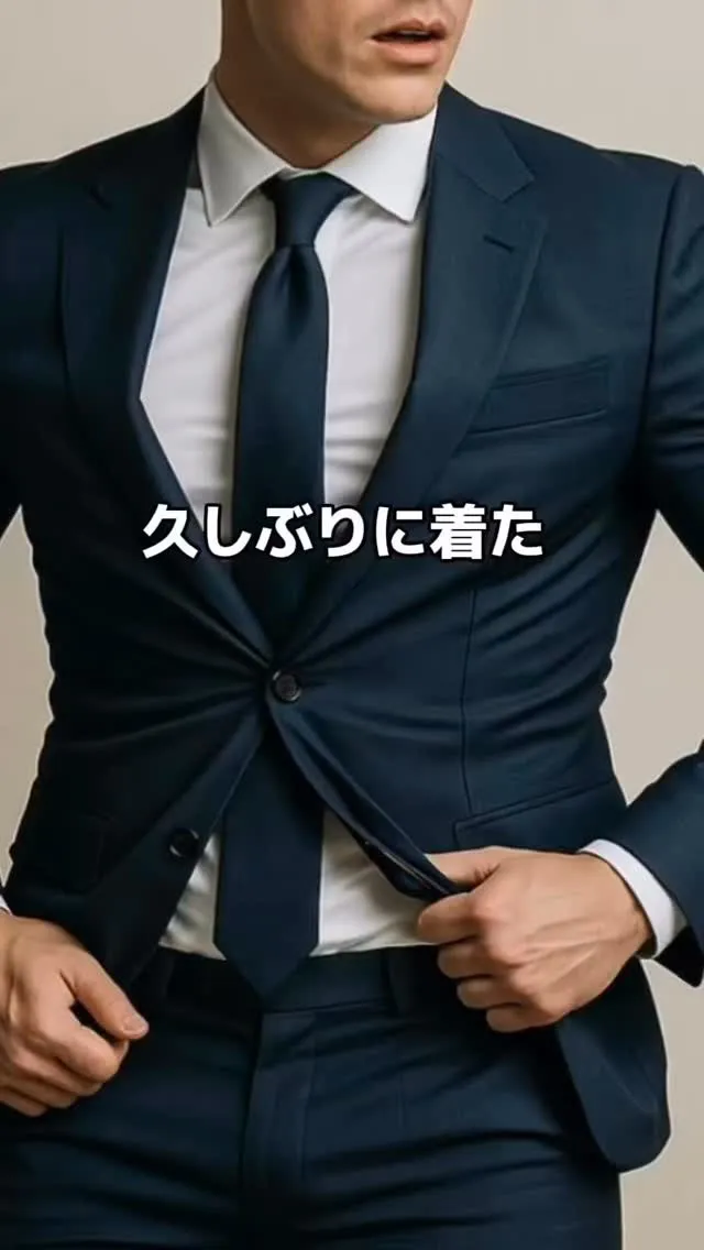 久しぶりに着たスーツがキツイ！