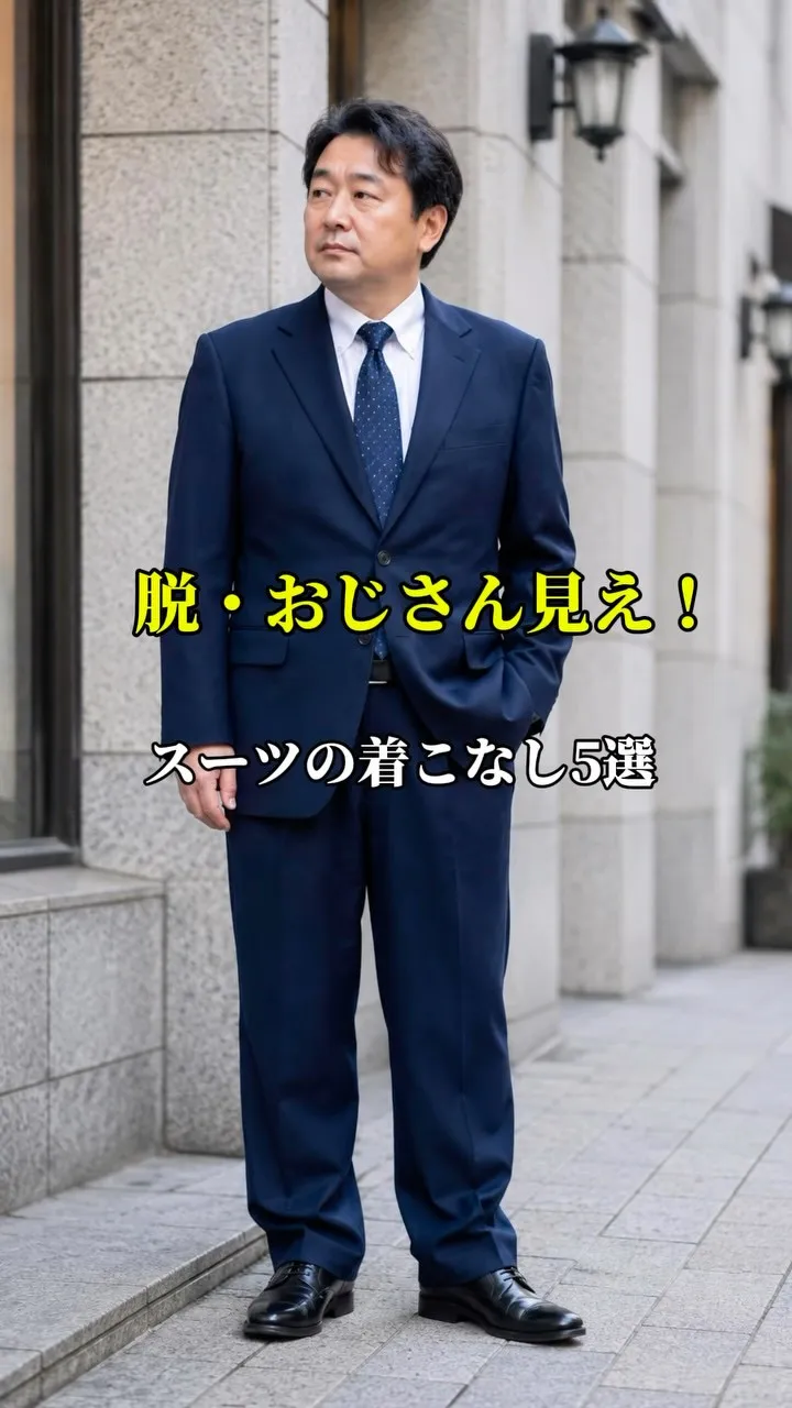 【脱・おじさん見え！スーツの着こなし5選】
